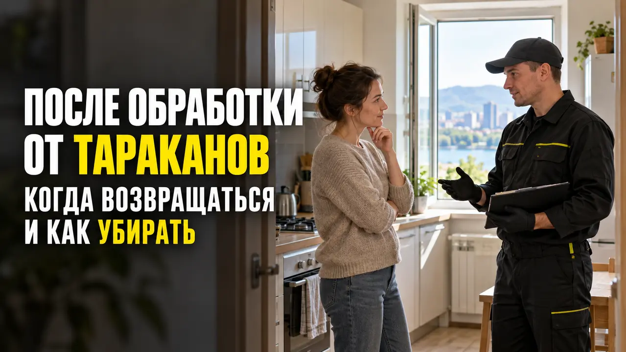 Read more about the article Что делать после обработки квартиры от тараканов: возвращение и уборка